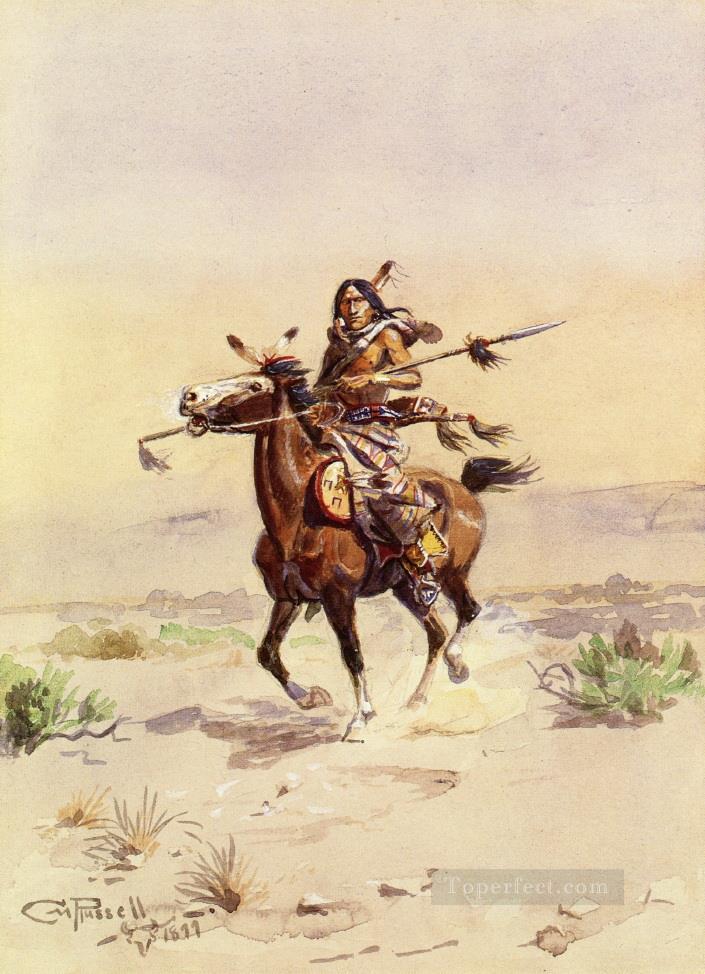 平原の貴族 1899年 チャールズ・マリオン・ラッセル アメリカ・インディアン油絵